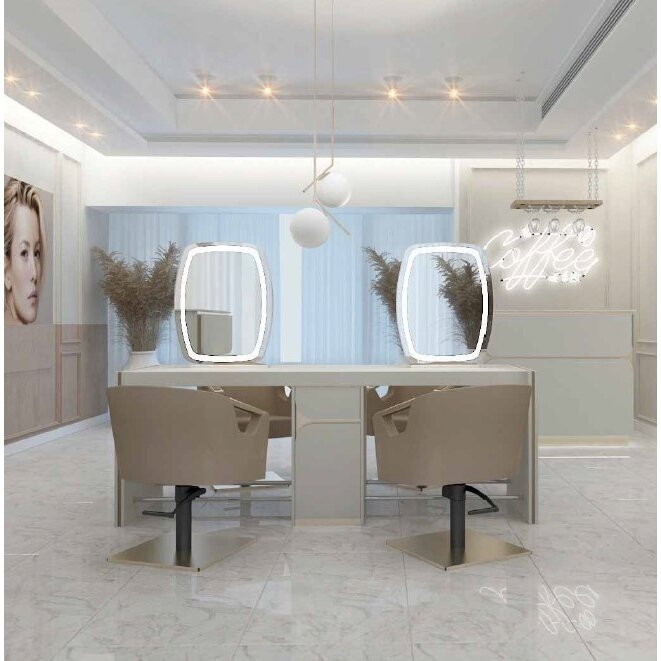 Professional double beauty salon mirror-console BOHO ISLAND ( II ) 2 Professional double beauty salon mirror-console BOHO ISLAND ( II ) 2