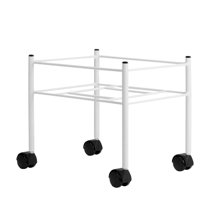 Professional pedicure bath with steel foot for podological work SIMPLE, white color 2