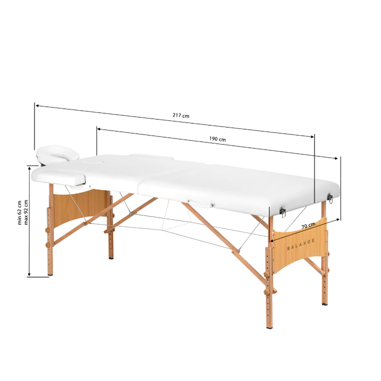 Professional folding massage table BALANCE 2, white 16 Professional folding massage table BALANCE 2, white 16