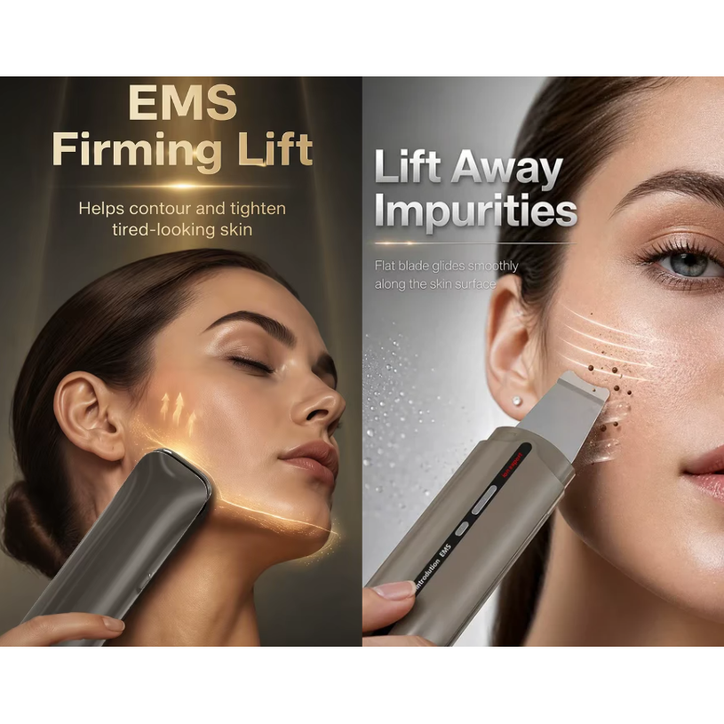 Professional 4in1 ultrasonic facial skin cleansing machine with EMS, ion and red LED light functions 3 Professional 4in1 ultrasonic facial skin cleansing machine with EMS, ion and red LED light functions 3