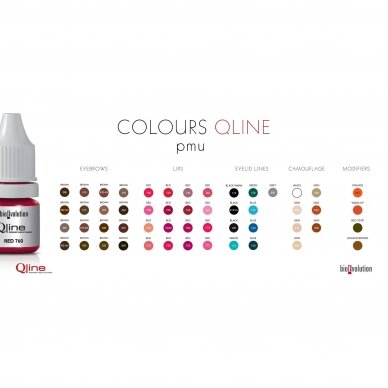 QLINE pigments for eyebrows (choice of 16 colors), 5 ml.