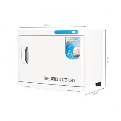 Profesionalus rankšluosčių šildytuvas su UV sterilizatoriumi 23 l, baltos spalvos 3