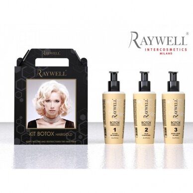 Филлер RAYWELL PROFESSIONAL HAIRGOLD для поврежденных волос, 3х150 мл.