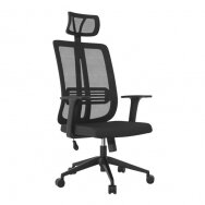 Registratūros ir biuro kėdė MAX COMFORT 5H, juodos spalvos