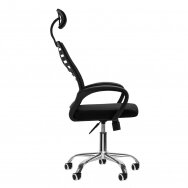 Registratūros ir konferencijų biuro kėdė QS-02, juodos spalvos