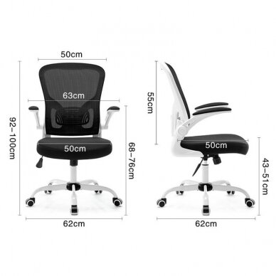 Reception and office chair COMFORT 73, black color 4