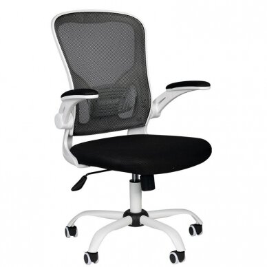 Registratūros, biuro kėdė ECO COMFORT 02, baltai juoda