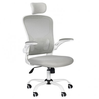 Office chair MAX COMFORT 73H, white-grey color 1