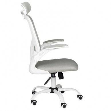 Registratūros, biuro kėdė MAX COMFORT 73H, baltai pilka 3