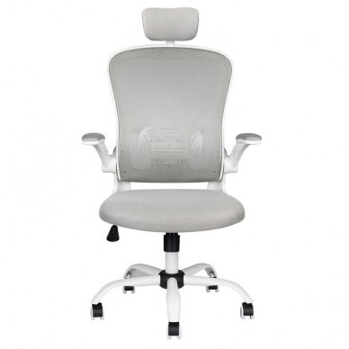 Registratūros, biuro kėdė MAX COMFORT 73H, baltai pilka 4 Registratūros, biuro kėdė MAX COMFORT 73H, baltai pilka 4