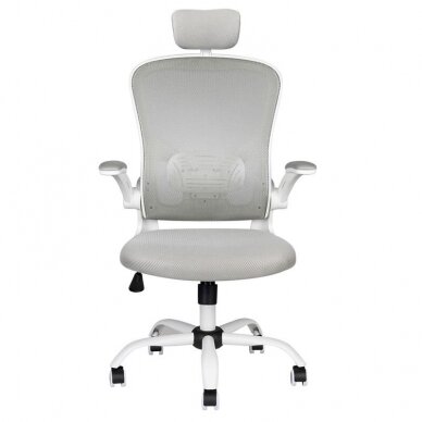Registratūros, biuro kėdė MAX COMFORT 73H, baltai pilka 4
