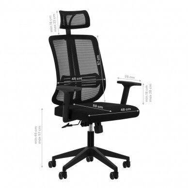 Офисный стул QS-16A, черного цвета  1