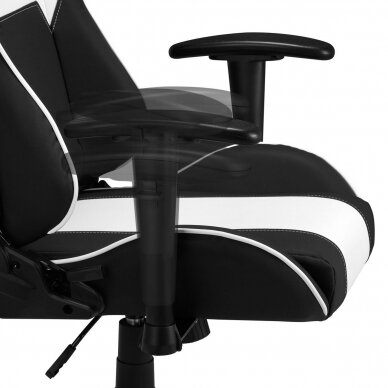 Профессиональное kресло для компьютерных ирг и офиса DARK, черного/белого цвета 6