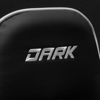 Профессиональное kресло для компьютерных ирг и офиса DARK, черного/белого цвета 7