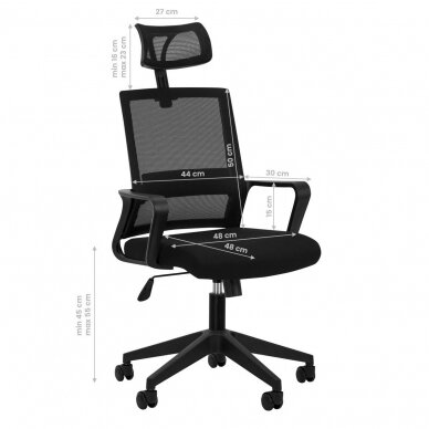 Офисный стул QS-05, черного цвета 7