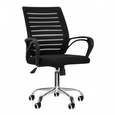 Registratūros, biuro kėdė QS-04, juodos spalvos