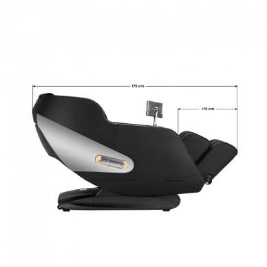 SAKURA COMFORT PLUS 806 kėdė su masažo funkcija ir integruotu Bluetooth, juodos spalvos 16