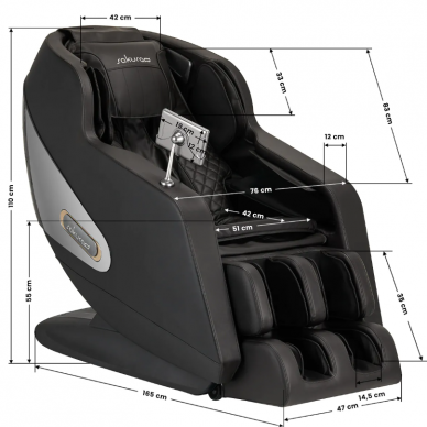 SAKURA COMFORT PLUS 806 chair with massage function and integrated Bluetooth, black color 17