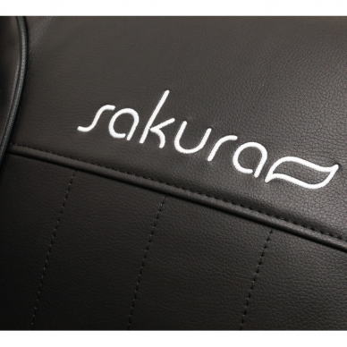 SAKURA COMFORT PLUS 806 kėdė su masažo funkcija ir integruotu Bluetooth, juodos spalvos 5