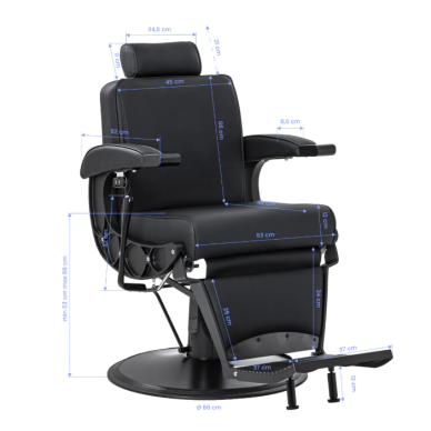 Professional barber chair with massage function GABBIANO CONTINENTAL, black 17 Professional barber chair with massage function GABBIANO CONTINENTAL, black 17