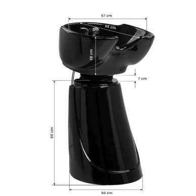 Professional portable hairdressing sink GABBIANO B40, black 7 Professional portable hairdressing sink GABBIANO B40, black 7