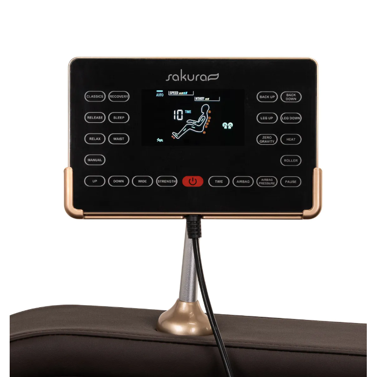Массажное кресло SAKURA COMFORT PLUS 806, коричневое. 14