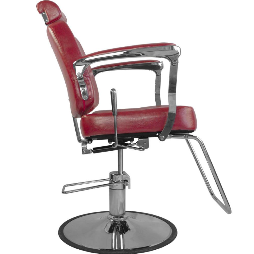 Professional barber chair for hairdressers and barbershops BJORN BH-3318, red 3