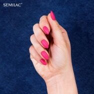 SEMILAC 007 стойкий гибридный лак для ногтей HYBRID Pink Rock, 7 мл.
