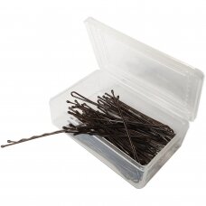 Hair clips 6 cm, brown color, 50 pcs.