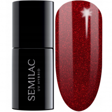 SEMILAC 306 long lasting hybrid gel polish Divine Red, 7 ml.