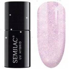 SEMILAC 806 ilgalaikis hibridinis nagų lakas Extend Glitter Delicate Pink 7 ml ( 5 in 1 )