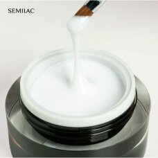 SEMILAC BUILDER FRENCH GEL WHITE builder coating gel for nail extension, 15 g.
