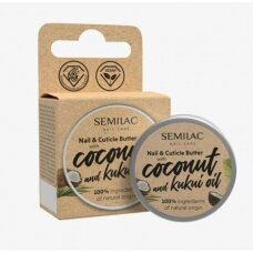 SEMILAC NAIL AND CUTICLE BUTTER butter for nails and cuticles with coconut and kukui oils, 12 g.
