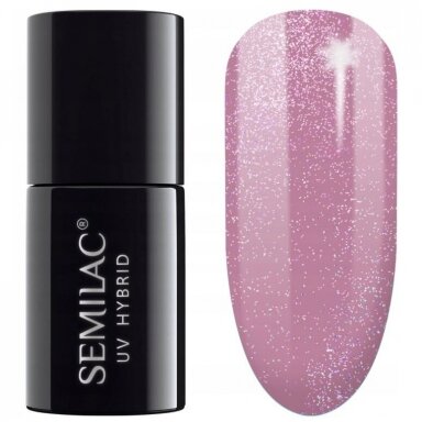 SEMILAC 319 ilgalaikis hibridinis nagų lakas Shimmer Dust Pink, 7 ml. SEMILAC 319 ilgalaikis hibridinis nagų lakas Shimmer Dust Pink, 7 ml.