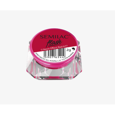 SEMILAC FLASH 677 пудра для маникюра NEON EFFECT RED, 2 г. SEMILAC FLASH 677 пудра для маникюра NEON EFFECT RED, 2 г.