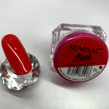 SEMILAC FLASH 677 пудра для маникюра NEON EFFECT RED, 2 г. SEMILAC FLASH 677 пудра для маникюра NEON EFFECT RED, 2 г.