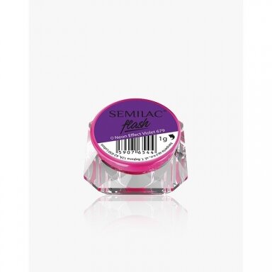 SEMILAC FLASH 679 пудра для маникюра NEON EFFECT VIOLET, 2 г. SEMILAC FLASH 679 пудра для маникюра NEON EFFECT VIOLET, 2 г.