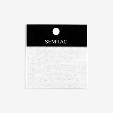 SEMILAC TRANSFER FOIL трансферная фольга для нейл-арта WHITE LACE NR.15 SEMILAC TRANSFER FOIL трансферная фольга для нейл-арта WHITE LACE NR.15