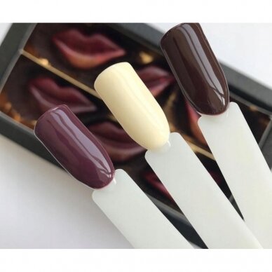 SEMILAC 030 стойкий гибридный гель лак для ногтей HYBRID Dark Chocolate 7 ml 4