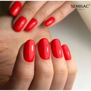 SEMILAC 134 стойкий гибридный гель лак для ногтей Hybrid Red Carpet 7 ml 1