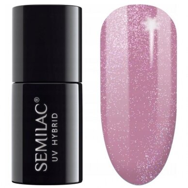 SEMILAC 319 ilgalaikis hibridinis nagų lakas Shimmer Dust Pink, 7 ml. SEMILAC 319 ilgalaikis hibridinis nagų lakas Shimmer Dust Pink, 7 ml.