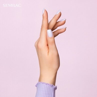 SEMILAC 385 long lasting hybrid gel polish Pastel Pink Sky, 7 ml. 1