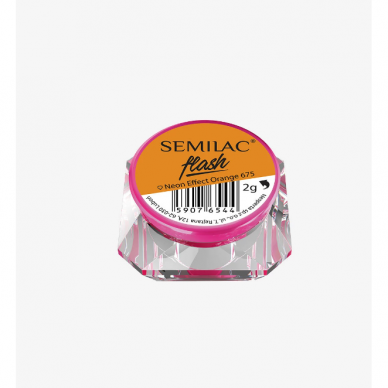 SEMILAC FLASH 675 powder for manicure NEON EFFECT ORANGE,2 g.