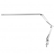 Cosmetic LED lamp ALL4LIGHT LASHES LINE 2 is attached to the table, silver color