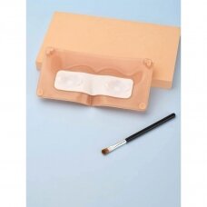 Silicone permanent makeup practice skin and brush, 1 pc.