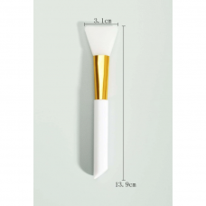 Silicone brush for applying alginates and face masks, white gold color