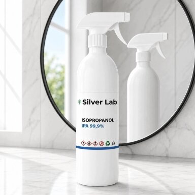 SILVER LAB glass and mirror cleaner IPA 99.9% with spray head, 1 L SILVER LAB glass and mirror cleaner IPA 99.9% with spray head, 1 L