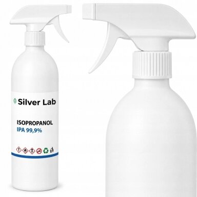 SILVER LAB techninis izopropilo alkoholis IPA 99,9 %, 5 l + 1 l su purkštuku SILVER LAB techninis izopropilo alkoholis IPA 99,9 %, 5 l + 1 l su purkštuku