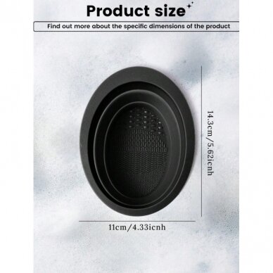 Силиконовая ванночка для мытья кистей для макияжа BLACK OVAL 1