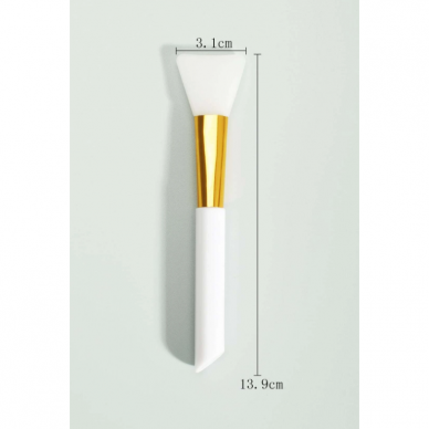 Silicone brush for applying alginates and face masks, white gold color 1